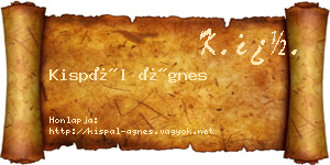 Kispál Ágnes névjegykártya